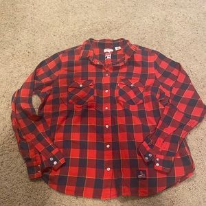 St. Louis cardinals Levi’s snap plaid shirt